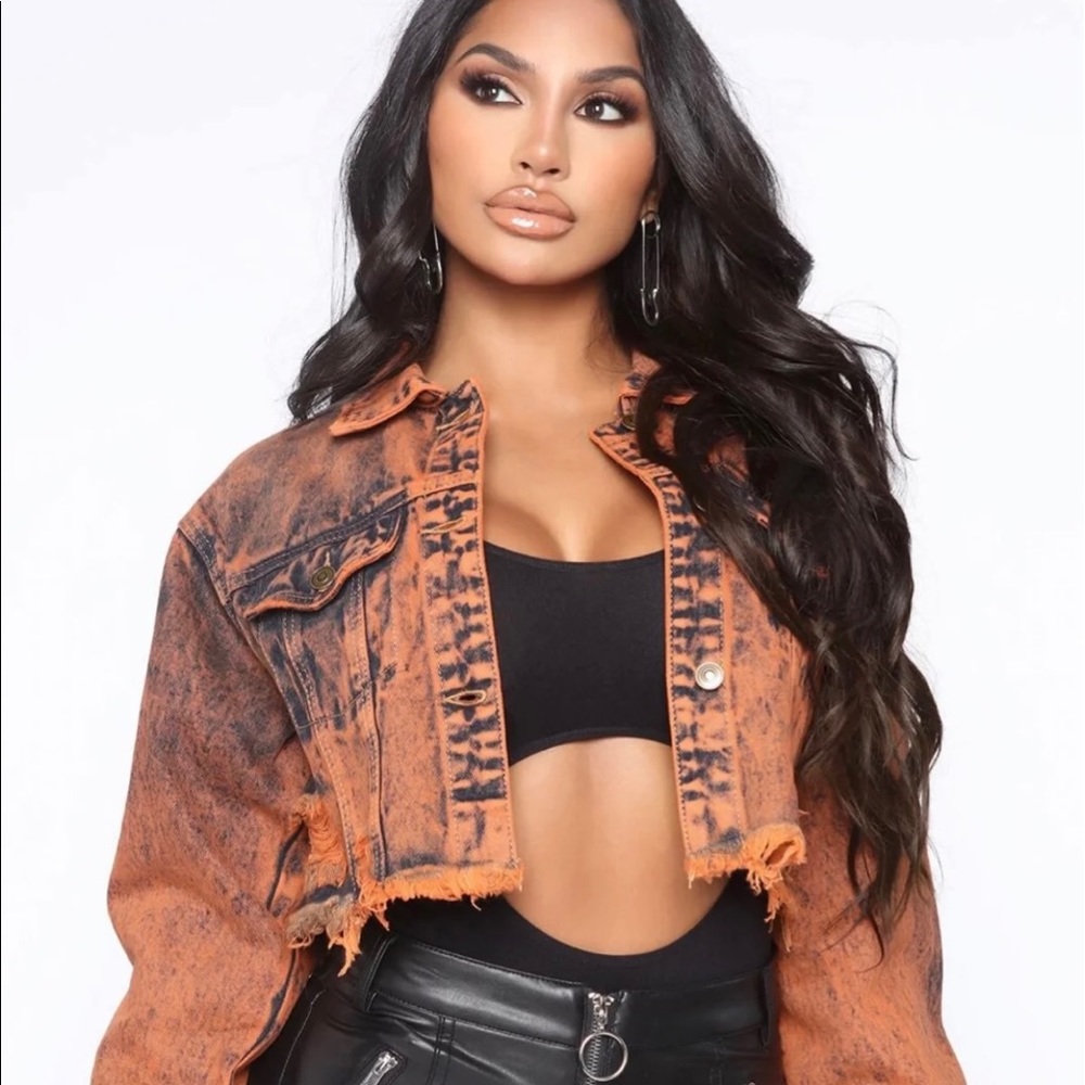 Crop jean jacket
